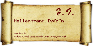 Hellenbrand Iván névjegykártya